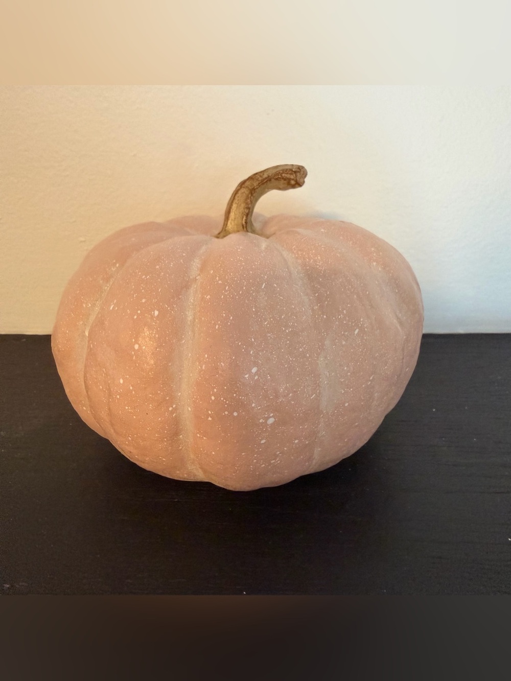 Small Rustic Pale Pink Pumpkin- Fall Decor
